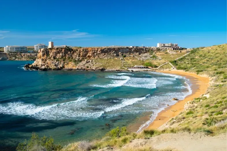 Għajn Tuffieħa, playas en Malta