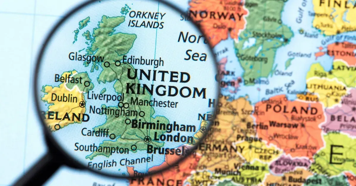 Mapa Inglaterra: geografía del país